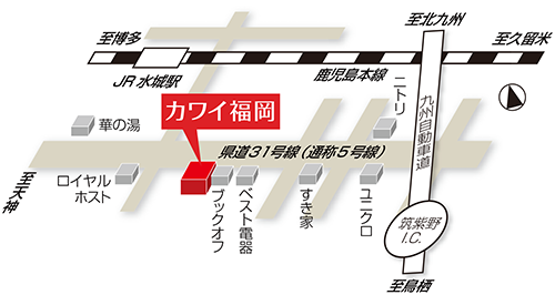 『カワイ福岡』地図