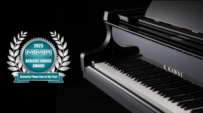 当社のアップライトピアノとグランドピアノが</br>MMR誌の「Acoustic Piano Line of the Year」を2年連続受賞